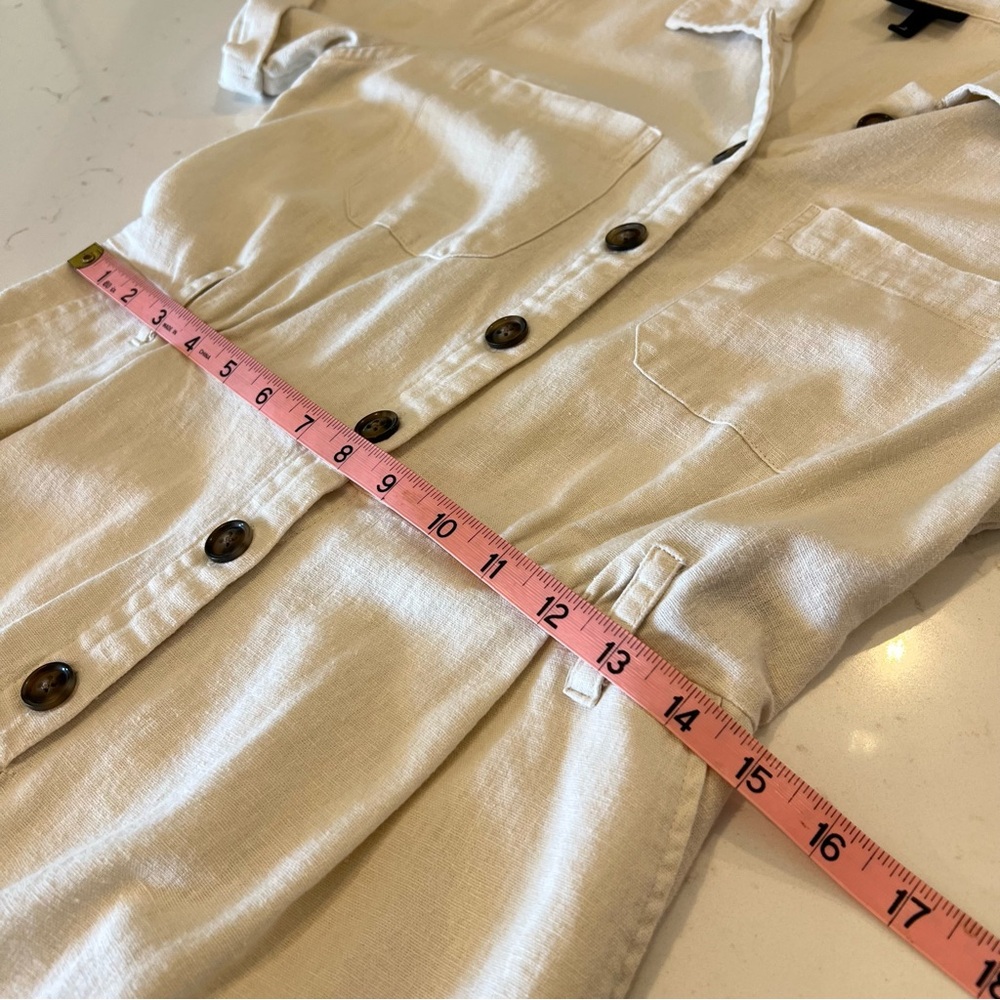 Who What Wear Linen Blend Button Front Jumpsuit Size Small - Picture 9 of 12